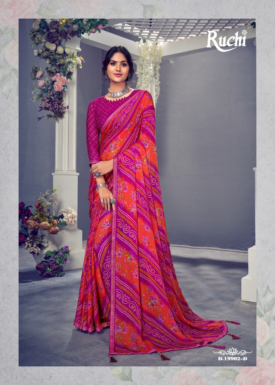 Ruchi Jalpari Vol 3 New Fancy Regular Wear Chiffon With Border Jari Saree Collection 